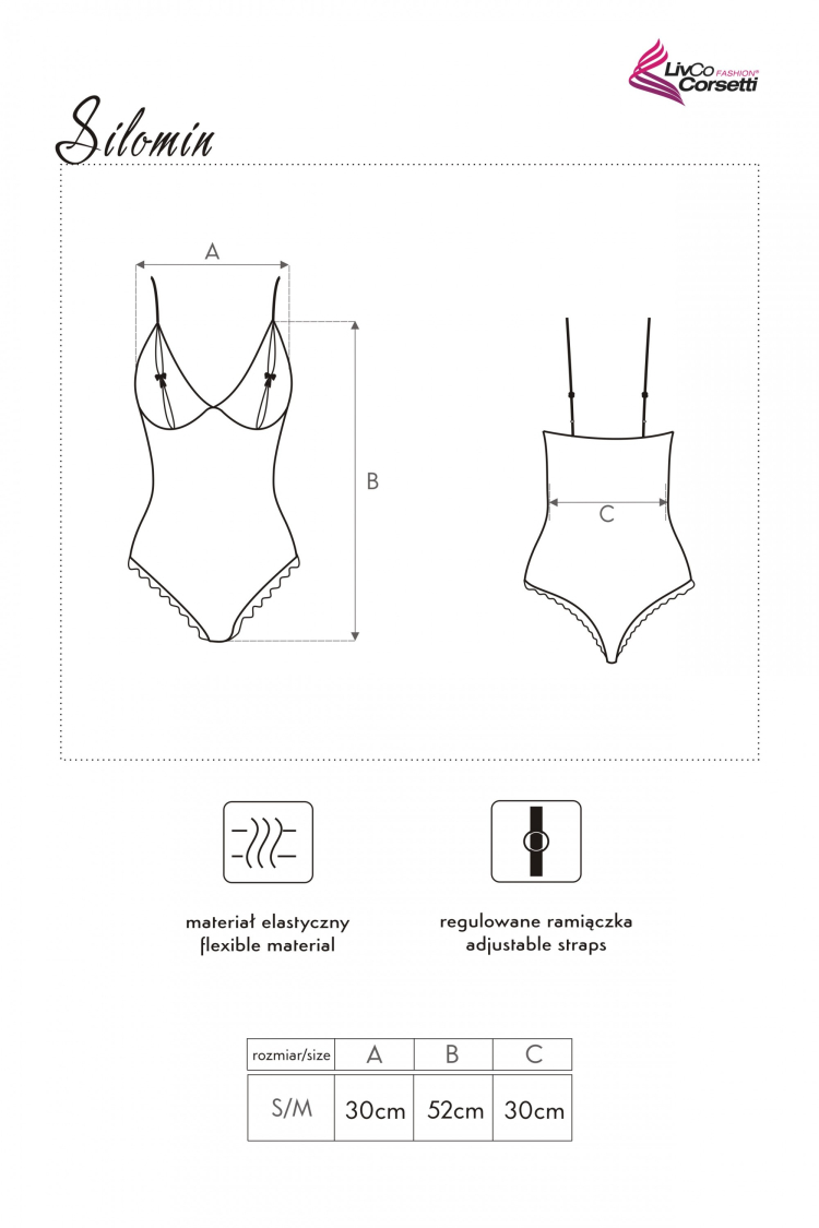 Silomin - zmysłowy koronkowy komplet body i narzutka
