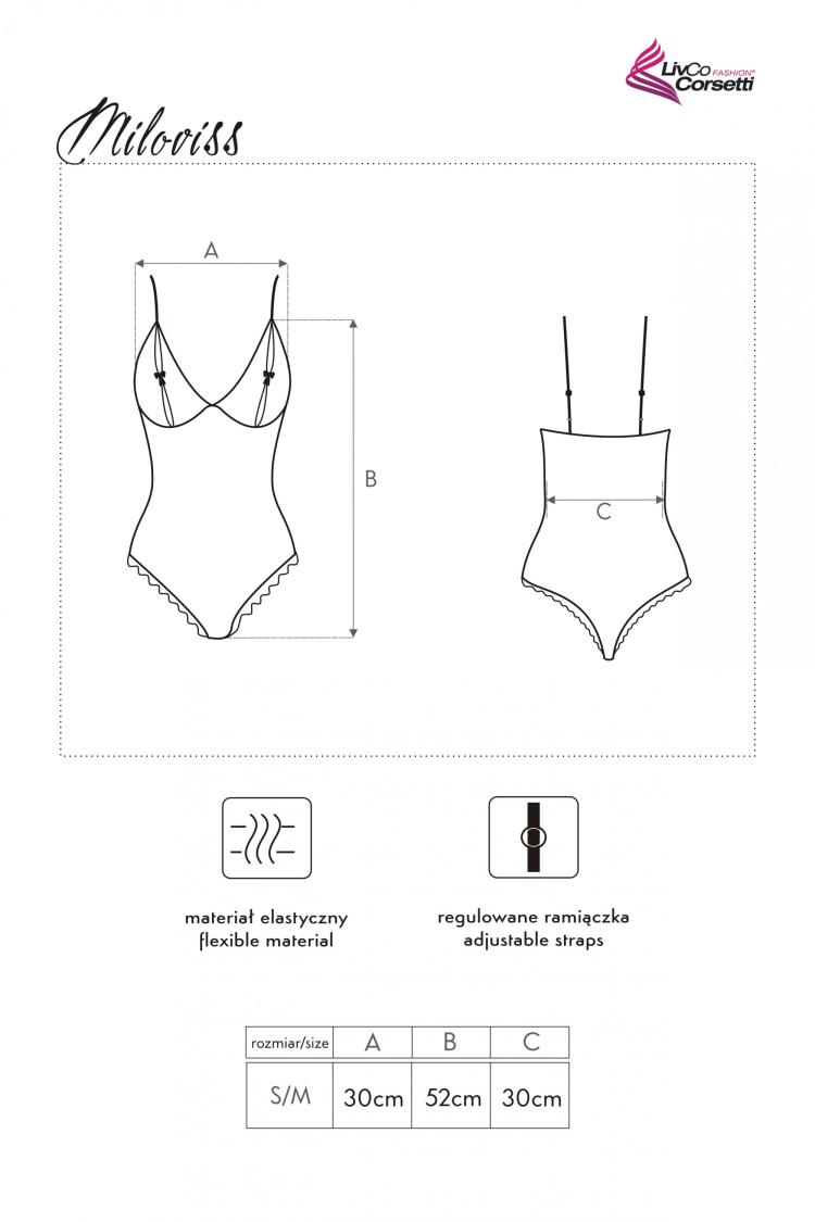 Miloviss - elegancki koronkowy komplet body i szlafroczek