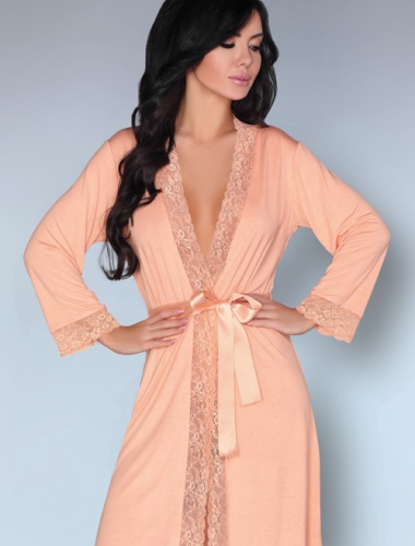 Natela - szlafrok kimono brzoskwiniowy