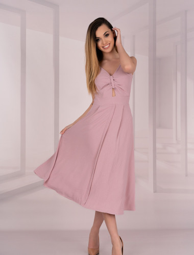 Molinen - elegancka sukienka pudrowy róż